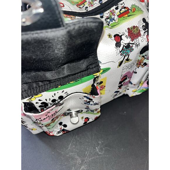 Disney Parks Handbag Mickey Mouse & Minnie Mouse Collage Purse 13" x 7" - Picture 6 of 7